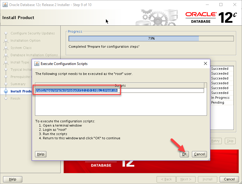 Как установить oracle 12c