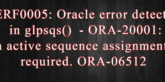 Ошибка oracle ora 20001