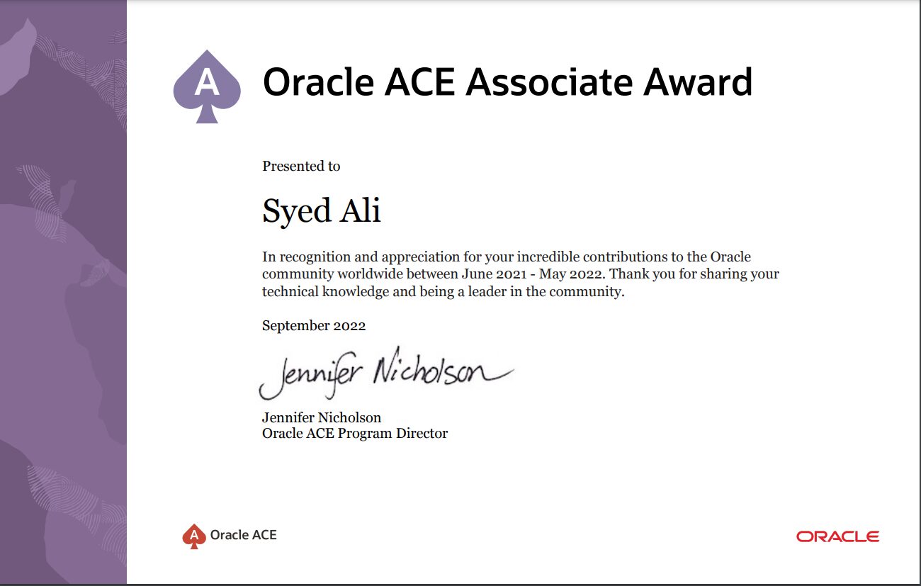 Syed SaadAli ACE Associate