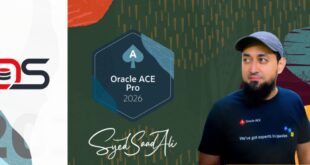 Oracle ACE Pro Award to Syed Saad Ali 2026
