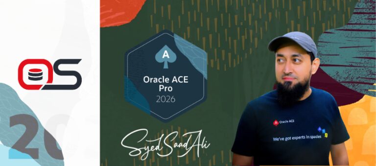 Oracle ACE Pro Award to Syed Saad Ali 2026